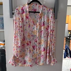 Elegant Floral Print Blouse